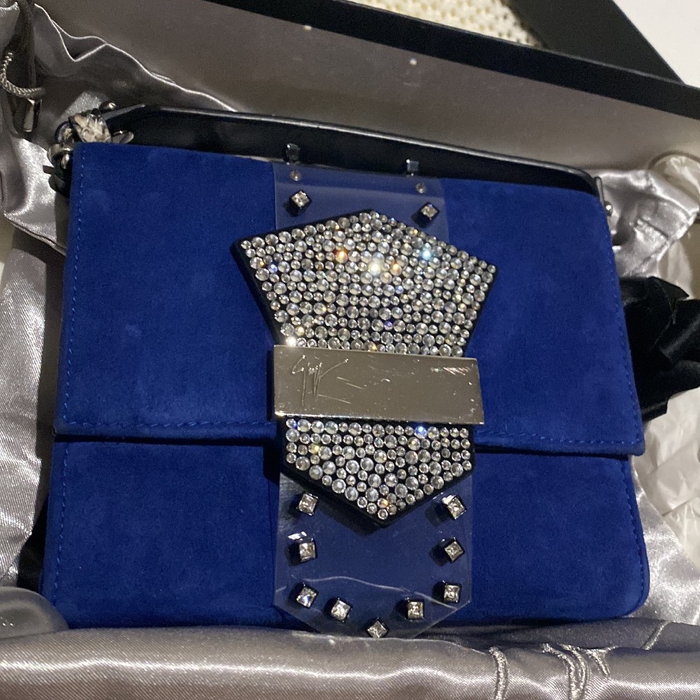 Giuseppe Zanotti 3 ways Suede Leather purse - Picture 6 of 15